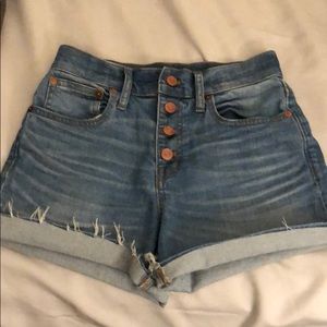 Madewell high rise denim shorts